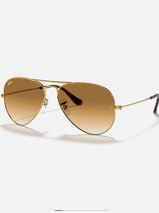 Ray-Ban Aviator Large Metal sunglasses (RB3025) Gold frame/light brown lenses